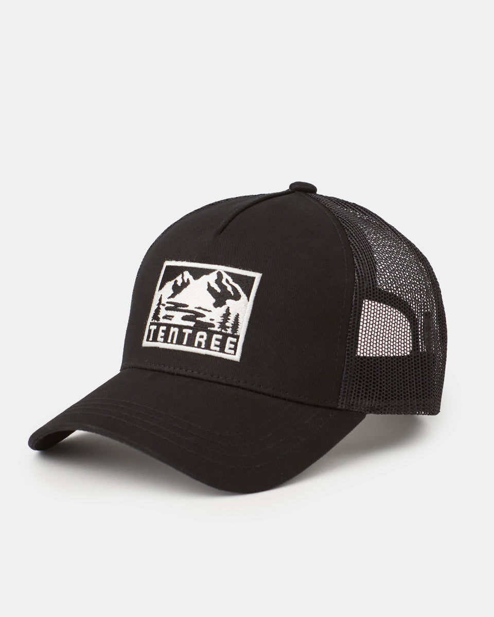 Tentree Adventure Patch Altitude Hat - Meteorite Black Cloud White