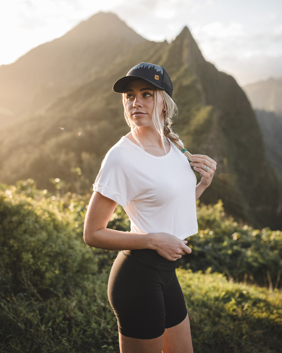 Tentree Juniper Altitude Hat - Meteorite Black White