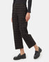 Tentree Women's Soft EcoTwill Straight Leg Pant - Alpine Plaid Black Fossil