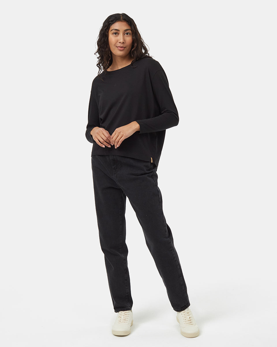 Tentree Women's Plateau Longsleeve - Meteorite Black