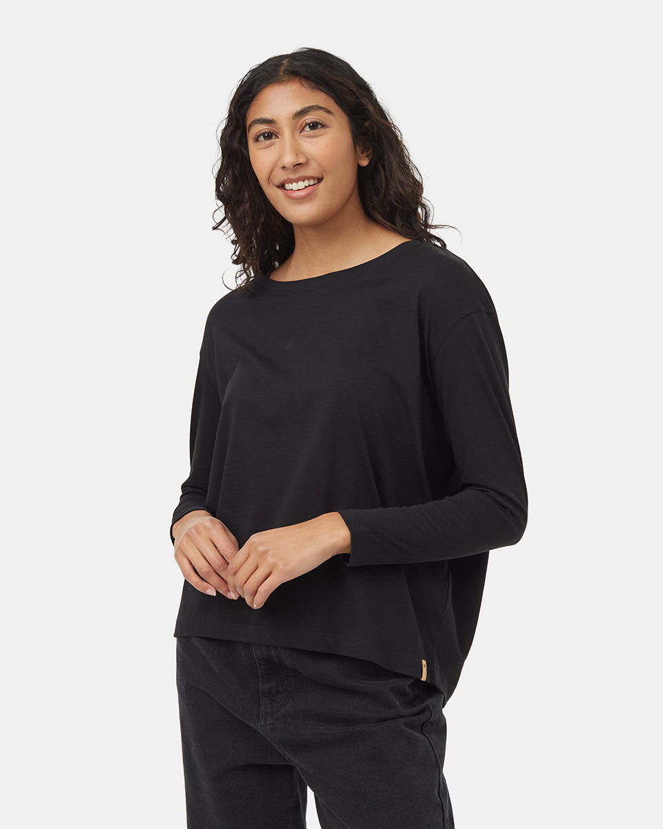 Tentree Women's Plateau Longsleeve - Meteorite Black