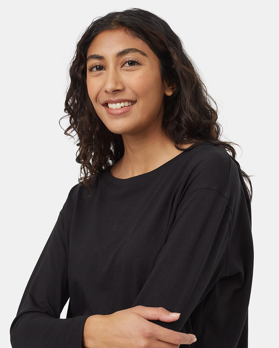 Tentree Women's Plateau Longsleeve - Meteorite Black
