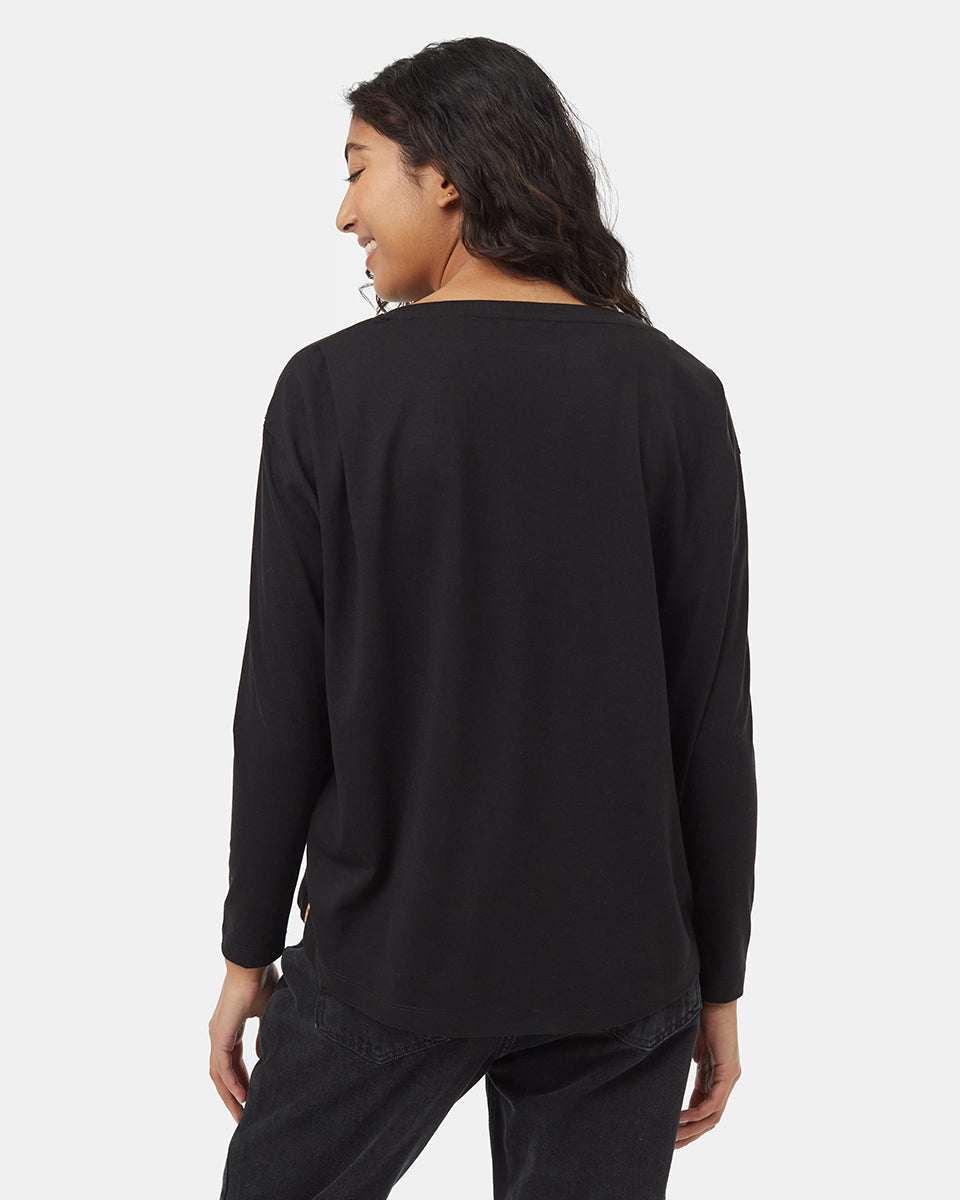 Tentree Women's Plateau Longsleeve - Meteorite Black