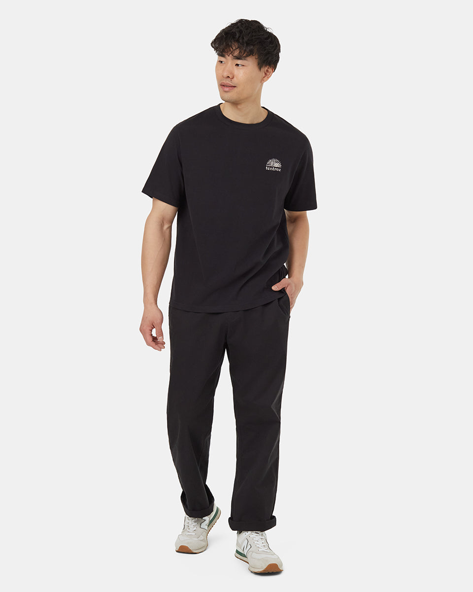 Tentree Men's Regenerative Cotton Sun T-Shirt - Meteorite Black Sugar Pine