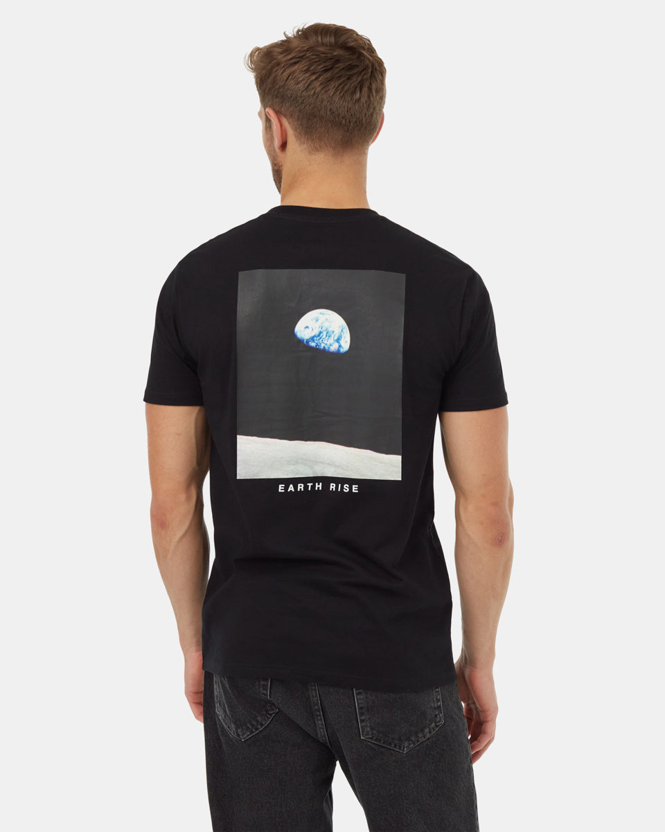 Tentree Men's Earth Rise T-Shirt - Meteorite Black Bright White