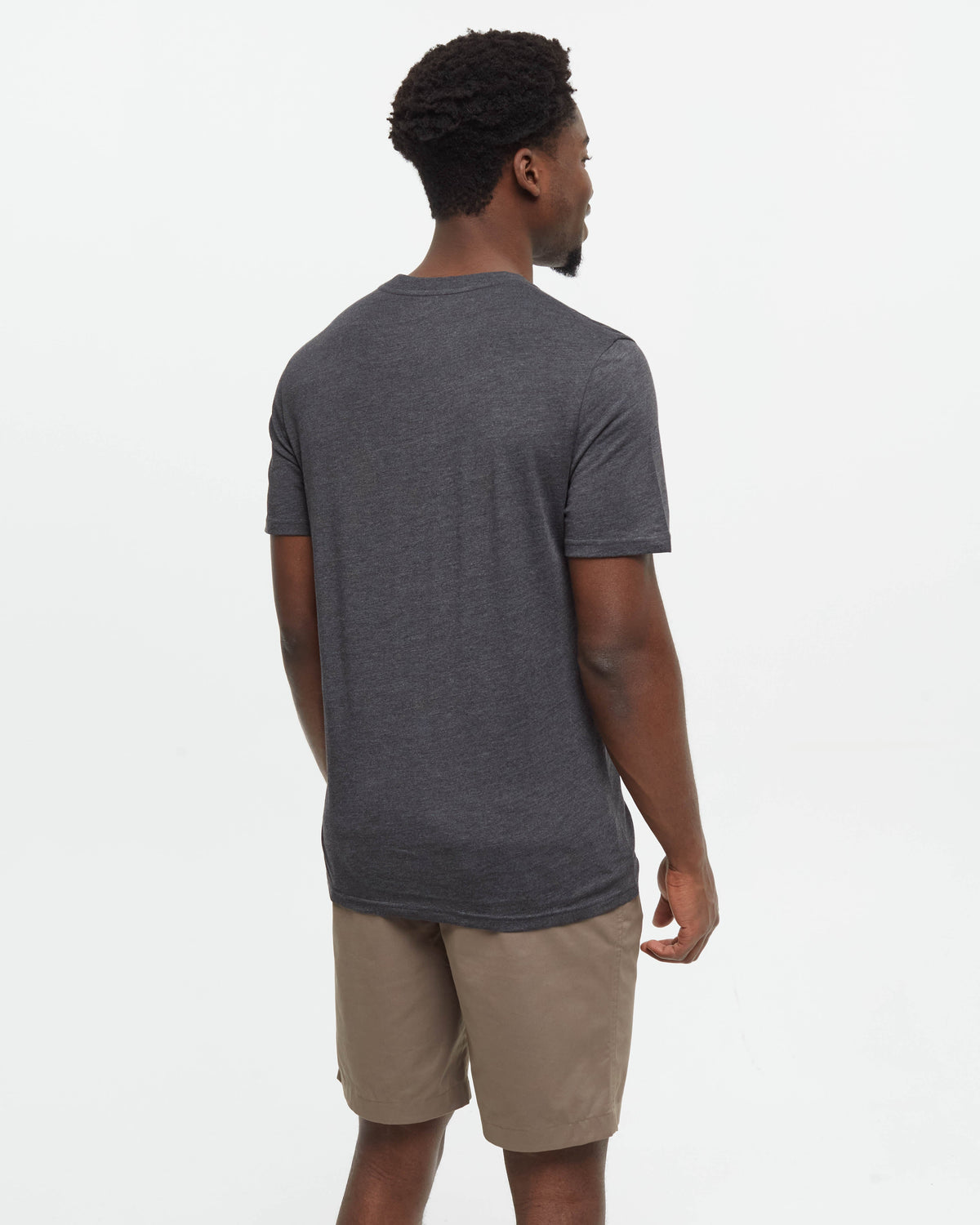 Tentree Men's Sasquatch T-Shirt - Meteorite Black Heather Fishing
