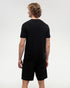 Tentree Men's Restoration Woodblock T-Shirt - Meteorite Black Lime Green
