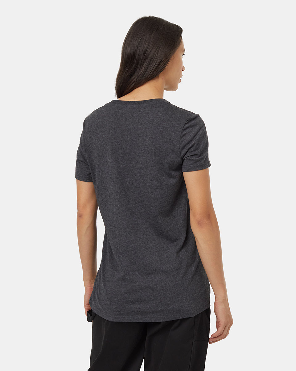 Tentree Women's Forage Ten T-Shirt - Meteorite Black Heather Pale Oak