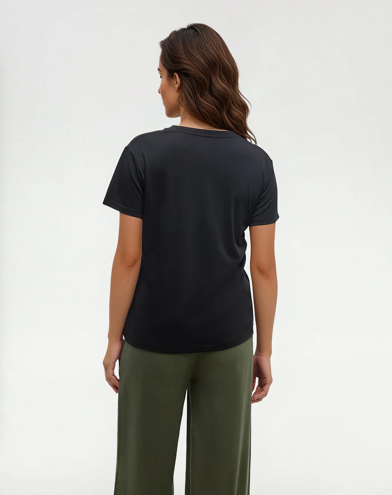 Tentree Women's Restoration Woodblock T-Shirt - Meteorite Black Lime Green