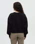 Tentree Women's Bluffs Cropped Crew - Meteorite Black
