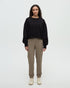 Tentree Women's Bluffs Cropped Crew - Meteorite Black