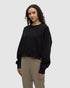 Tentree Women's Bluffs Cropped Crew - Meteorite Black