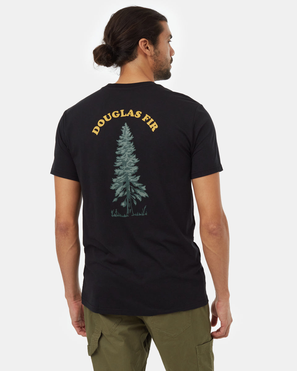 Tentree Men's Douglas Fir T-Shirt - Meteorite Black Harvest Gold