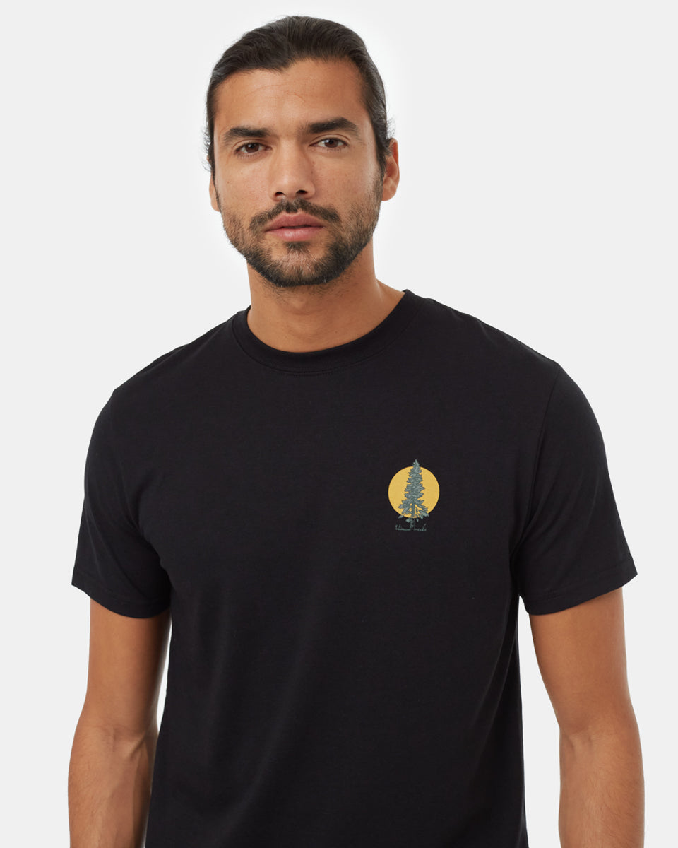Tentree Men's Douglas Fir T-Shirt - Meteorite Black Harvest Gold