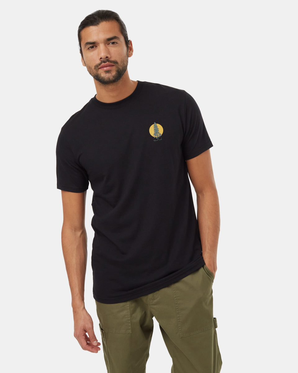 Tentree Men's Douglas Fir T-Shirt - Meteorite Black Harvest Gold
