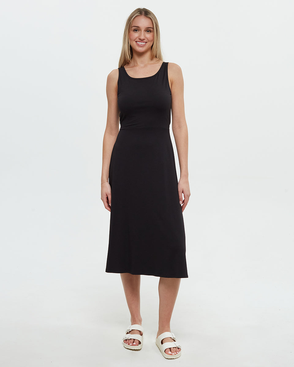Tentree Women's Cavell Dress - Meteorite Black