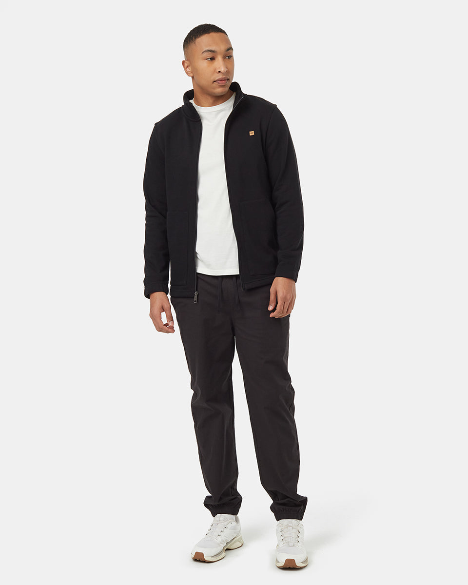 Tentree Men's TreeTerry Bungie Full Zip - Meteorite Black