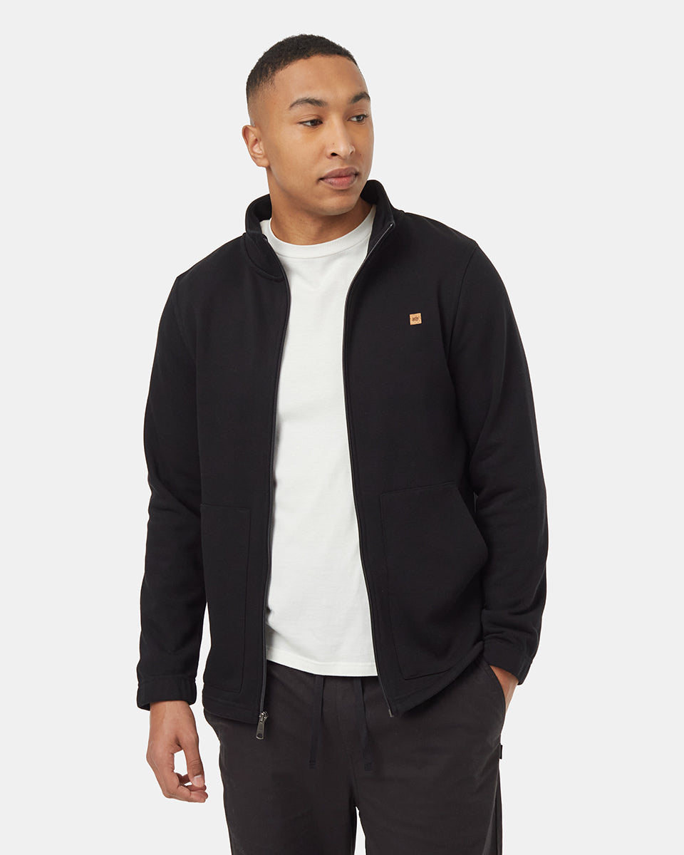 Tentree Men's TreeTerry Bungie Full Zip - Meteorite Black