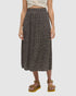 Tentree Women's Yaletown Skirt - Meteorite Black Scattered Dot