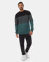 Tentree Men's Blocked Reynard Crew - Meteorite Black Urban Green Silver Pine