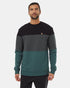 Tentree Men's Blocked Reynard Crew - Meteorite Black Urban Green Silver Pine