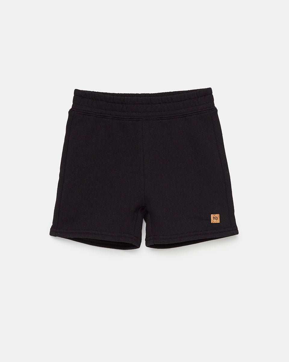Tentree Kids TreeFleece Short - Meteorite Black