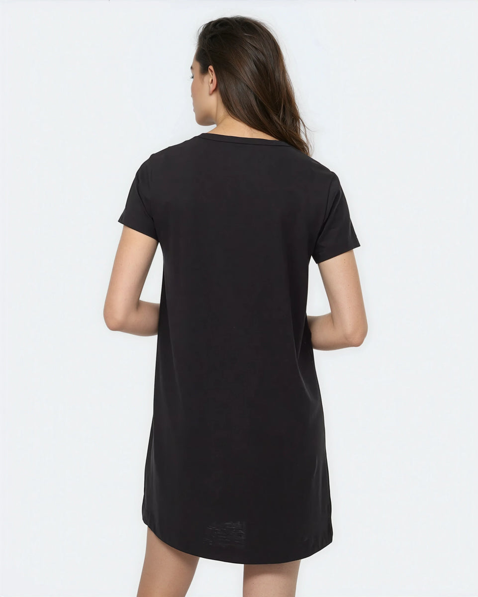 Tentree Women's TreeBlend T-Shirt Dress - Meteorite Black