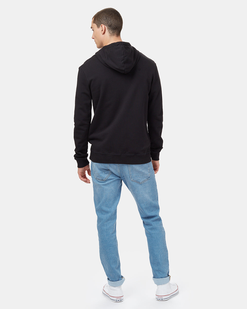 Tentree Organic Cotton Zip Hoodie - Meteorite Black