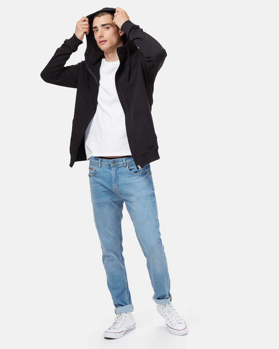 Tentree Organic Cotton Zip Hoodie - Meteorite Black
