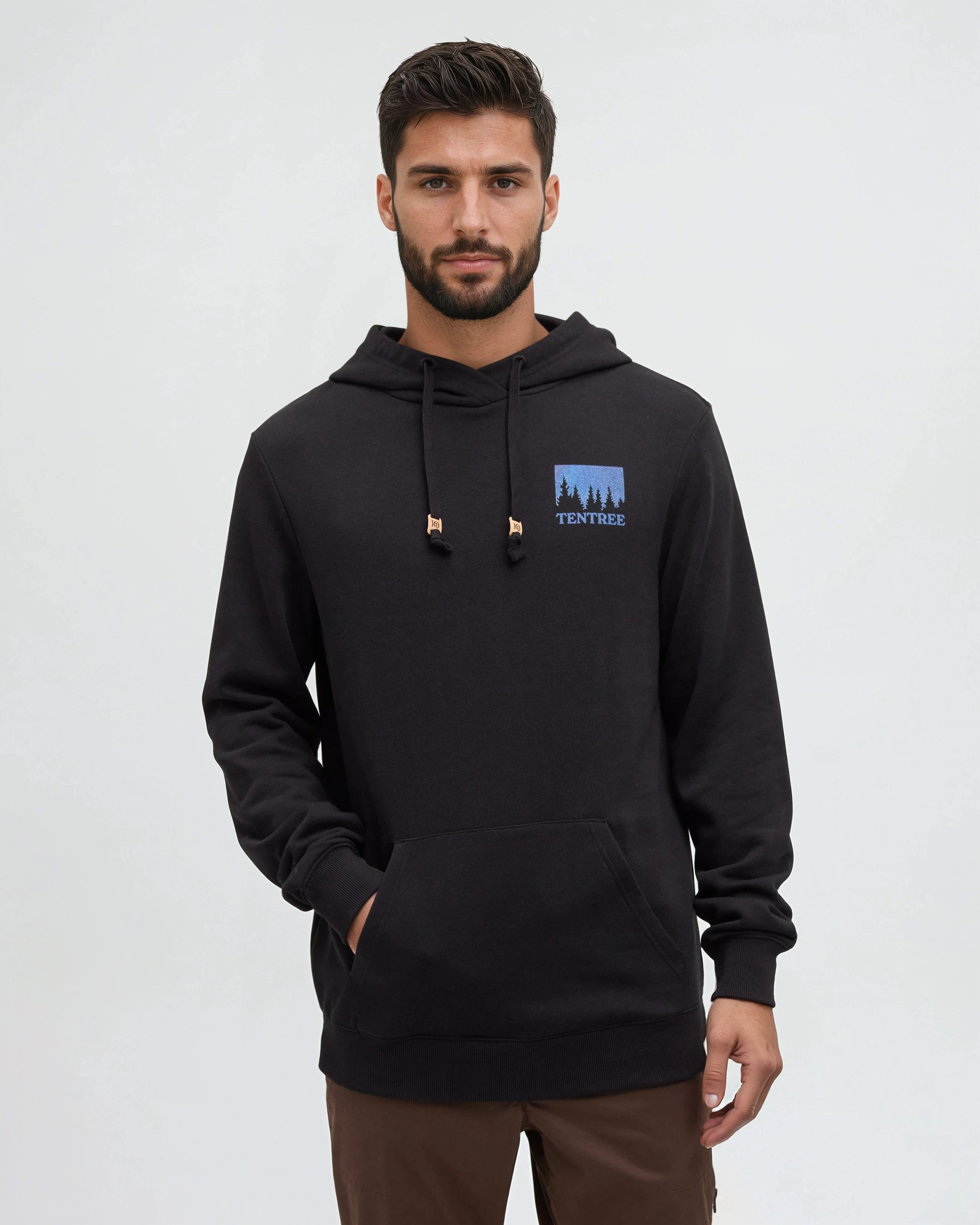 Tentree Men's Parks Midnight Forest Hoodie - Meteorite Black Midnight Forest