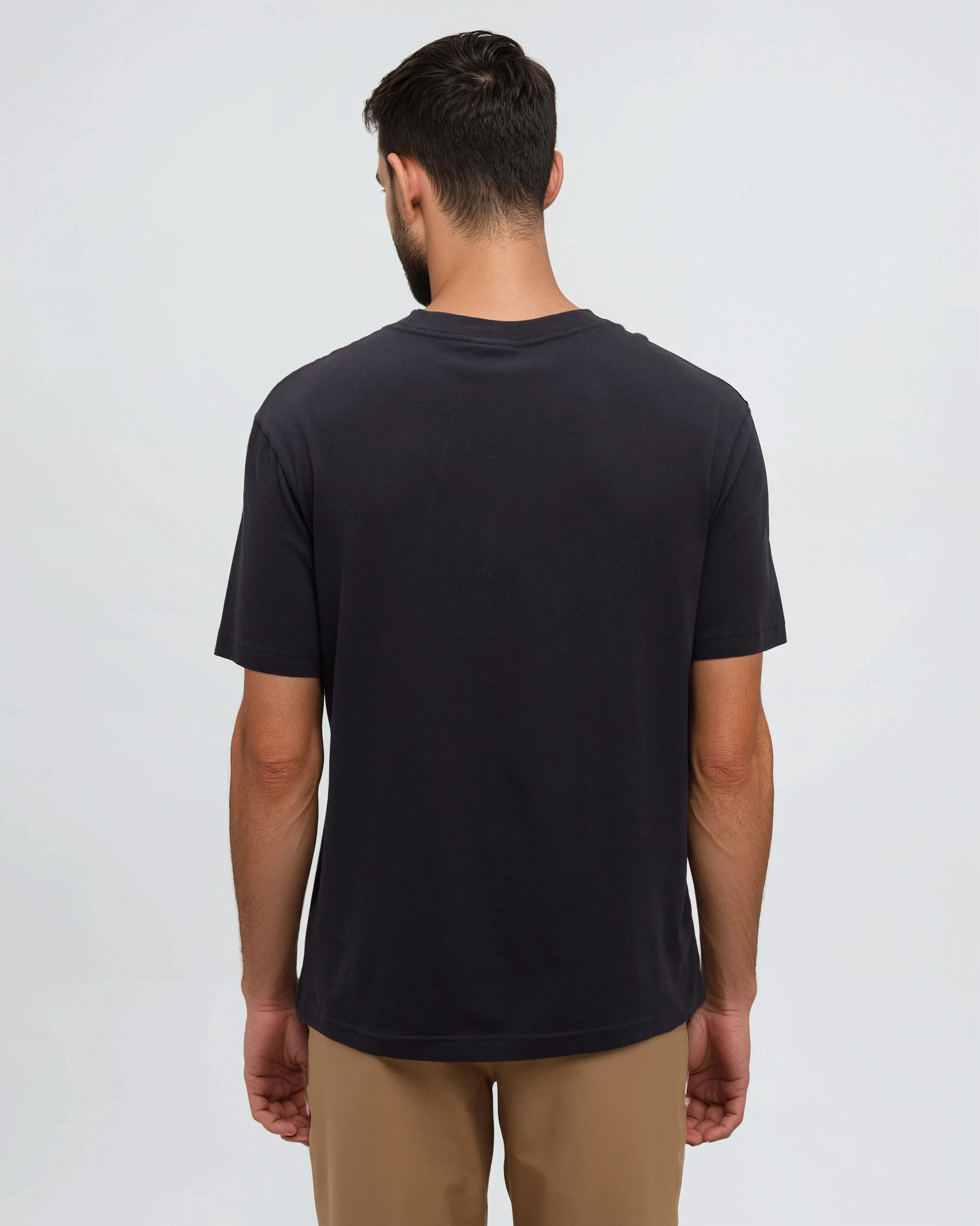 Tentree Men's Parks Landscape Relaxed T-Shirt - Meteorite Black Pine Green