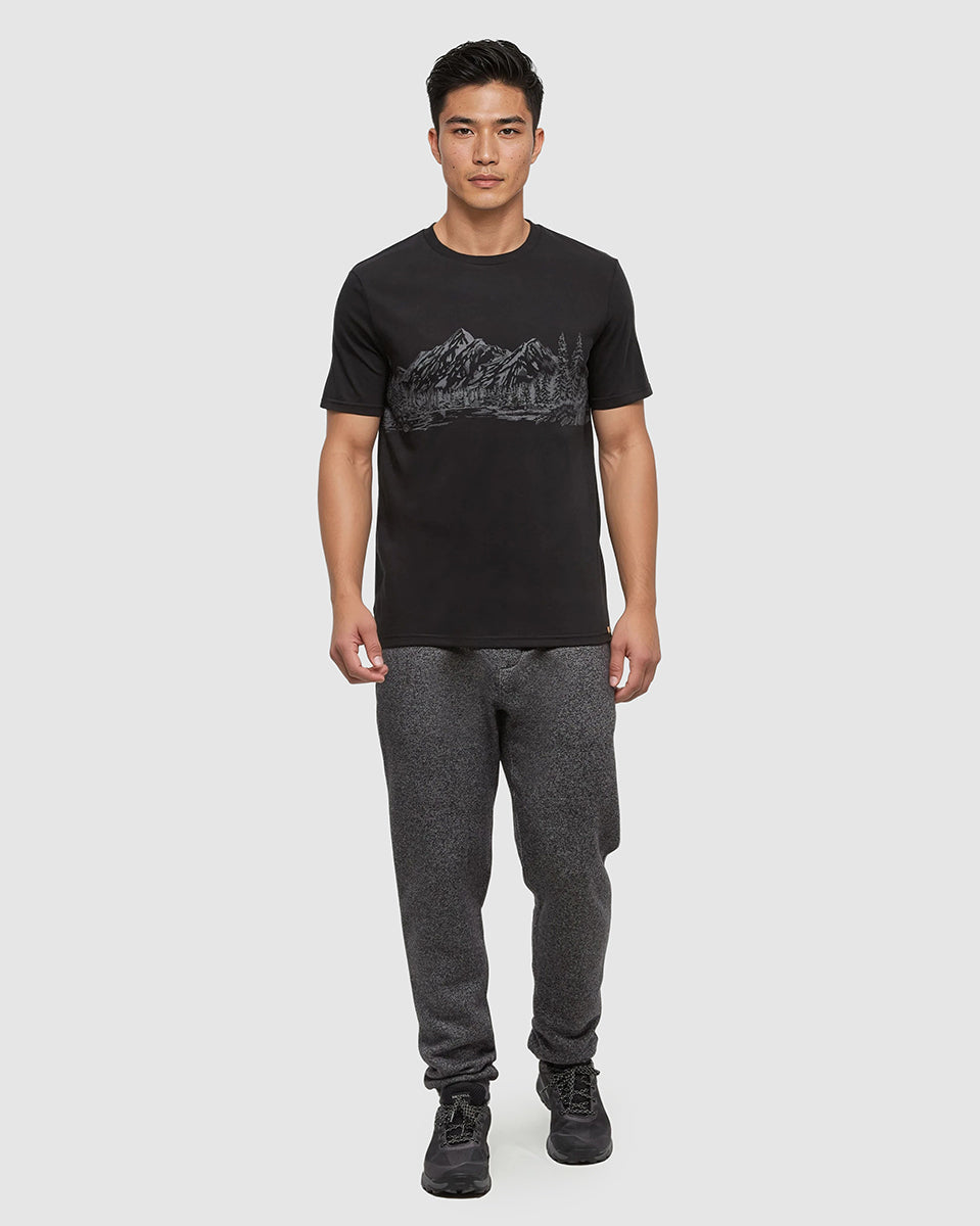 Tentree Men's Mountain Scenic T-Shirt - Meteorite Black