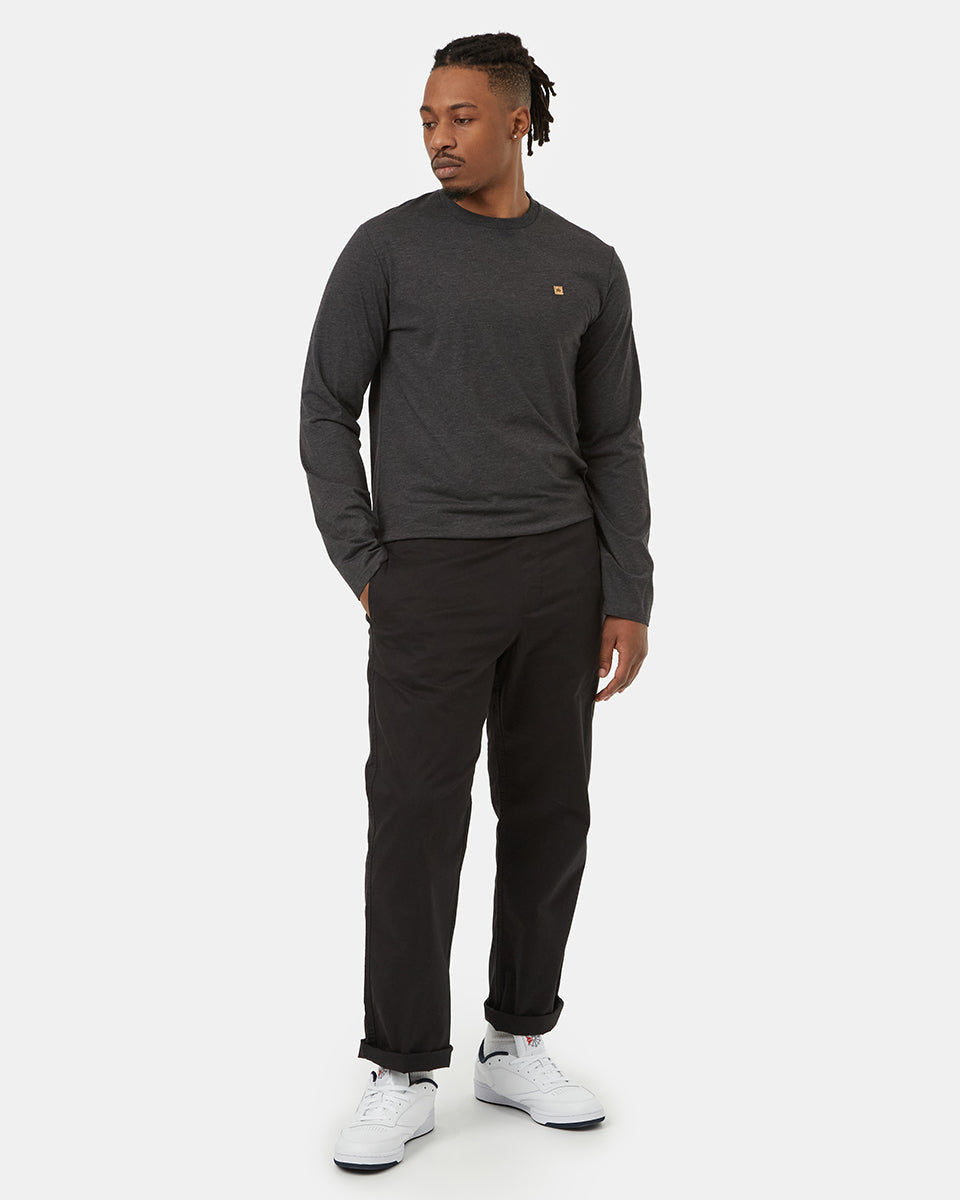 Tentree TreeBlend Baker Longsleeve - Meteorite Black Heather