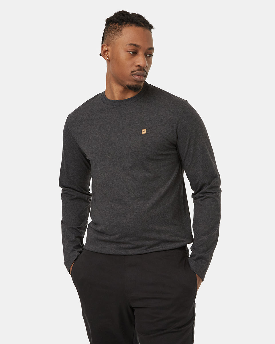 Tentree TreeBlend Baker Longsleeve - Meteorite Black Heather