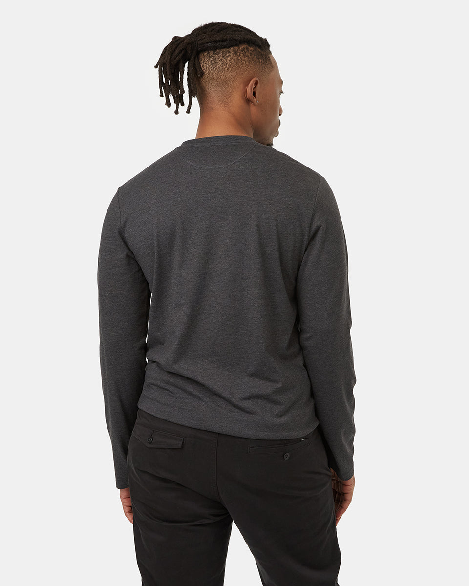 Tentree TreeBlend Baker Longsleeve - Meteorite Black Heather