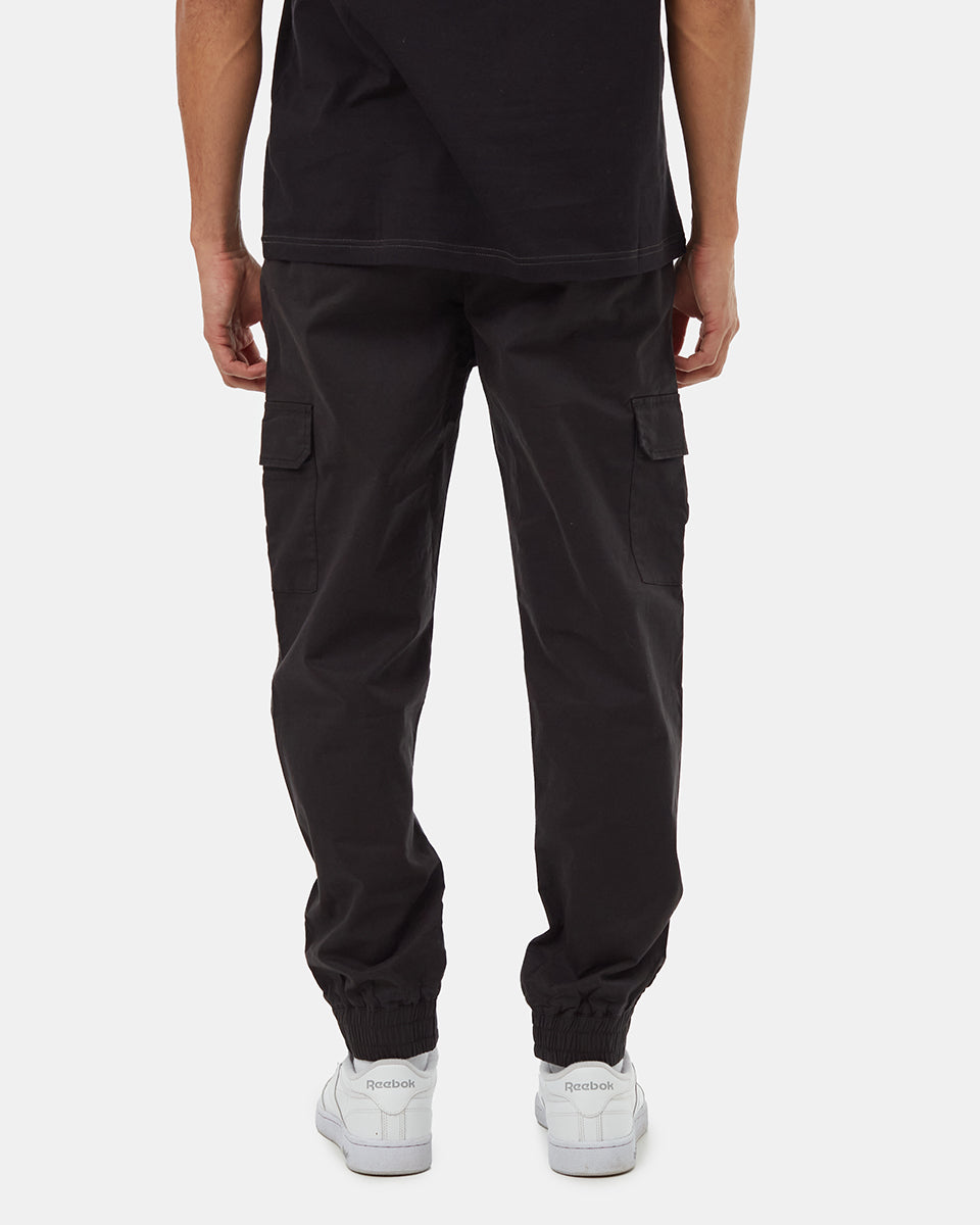 Tentree Men's Stretch Twill Cargo Pull On Jogger - Meteorite Black