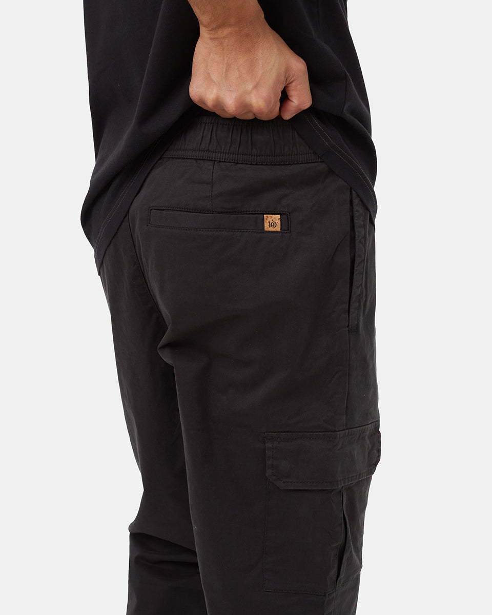 Tentree Men's Stretch Twill Cargo Pull On Jogger - Meteorite Black