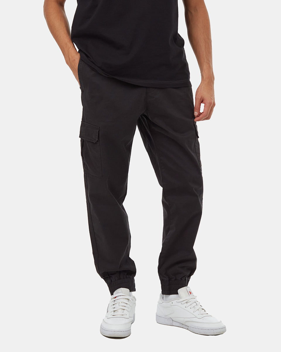 Tentree Men's Stretch Twill Cargo Pull On Jogger - Meteorite Black