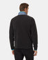 Tentree Men's Recycled MicroFleece Contrast Full Zip - Meteorite Black Vintage Blue-E