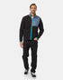 Tentree Men's Recycled MicroFleece Contrast Full Zip - Meteorite Black Vintage Blue-E