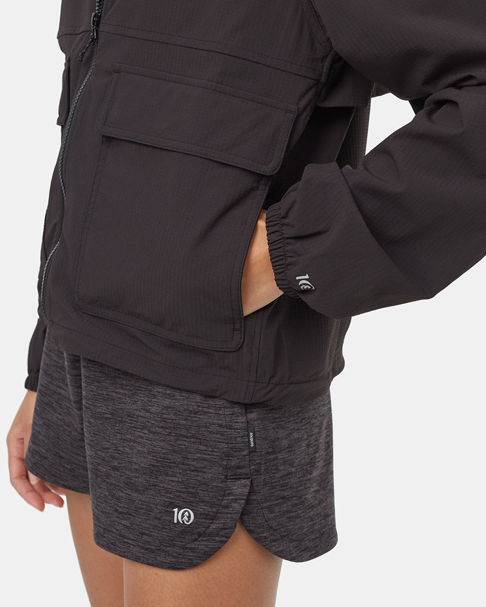 Tentree Women's EcoStretch Nylon Jacket - Meteorite Black