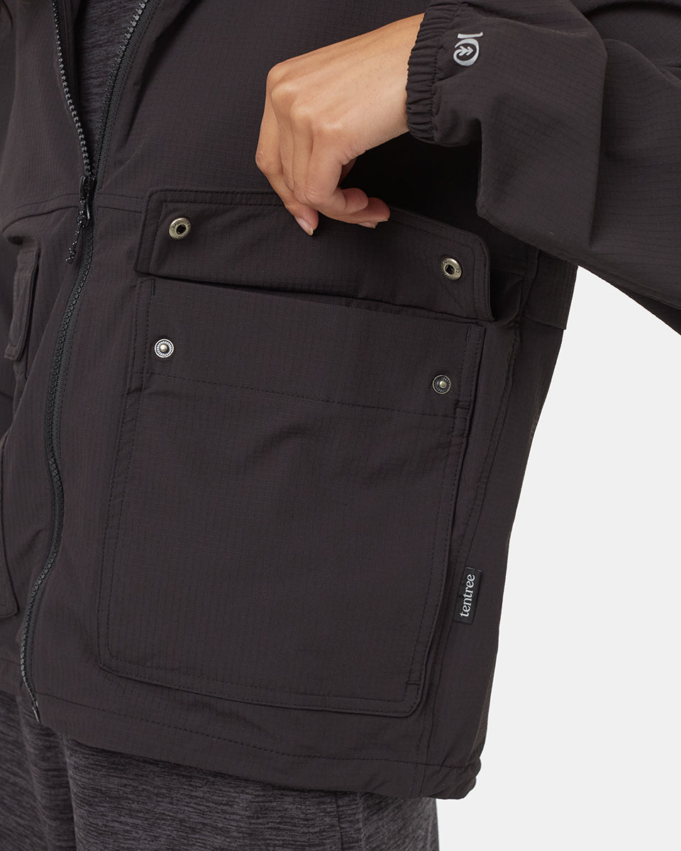 Tentree Women's EcoStretch Nylon Jacket - Meteorite Black