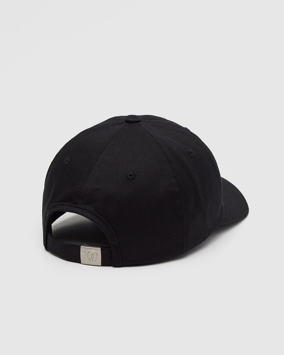 Tentree Flower Embroidery Peak Hat - Meteorite Black Light Moss
