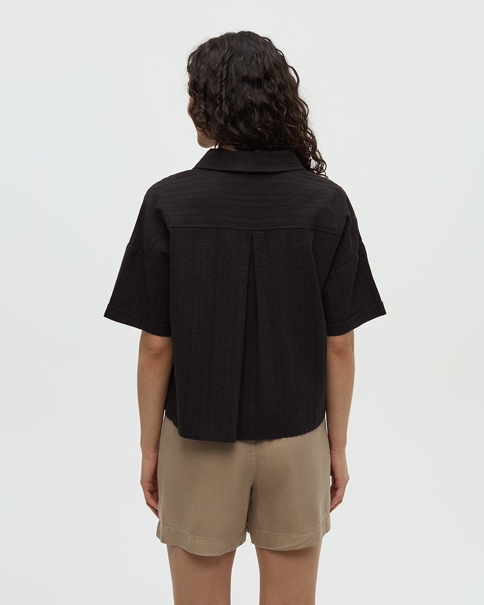 Tentree Women's Ashwood Shirt - Meteorite Black