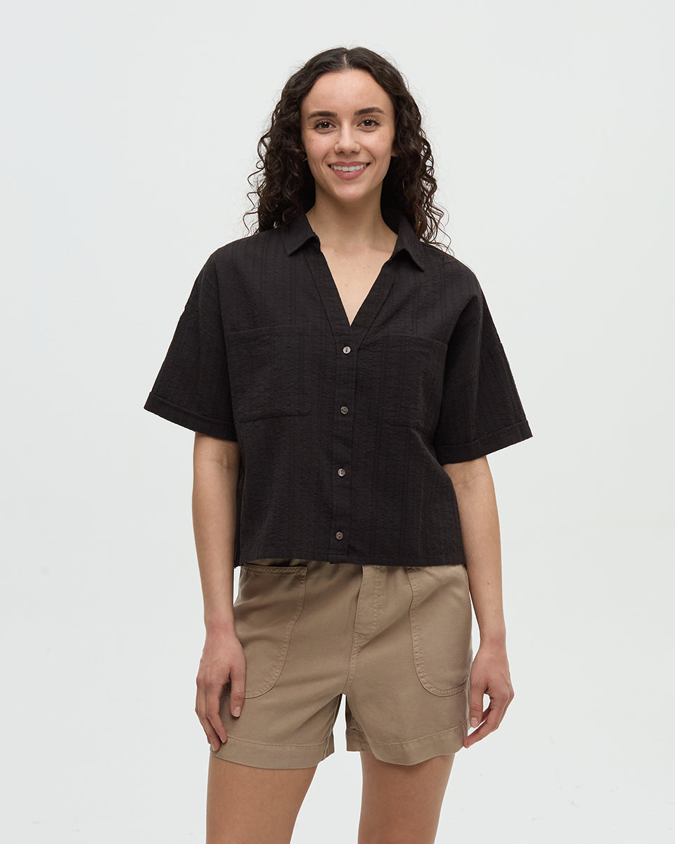 Tentree Women's Ashwood Shirt - Meteorite Black
