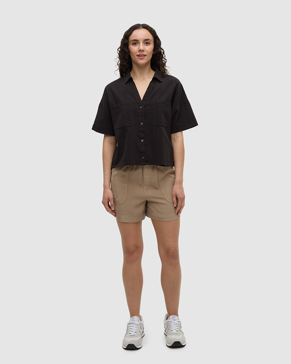 Tentree Women's Ashwood Shirt - Meteorite Black
