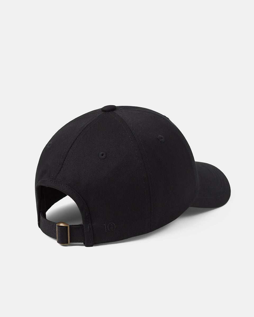 Tentree Organic Cotton Peak Hat - Meteorite Black