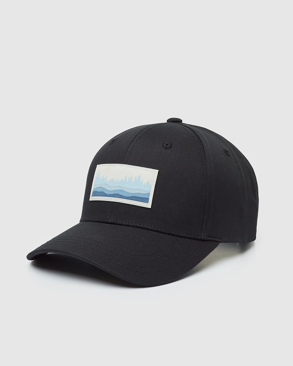 Tentree Juniper Wave Elevation Hat - Meteorite Black Blue Falls