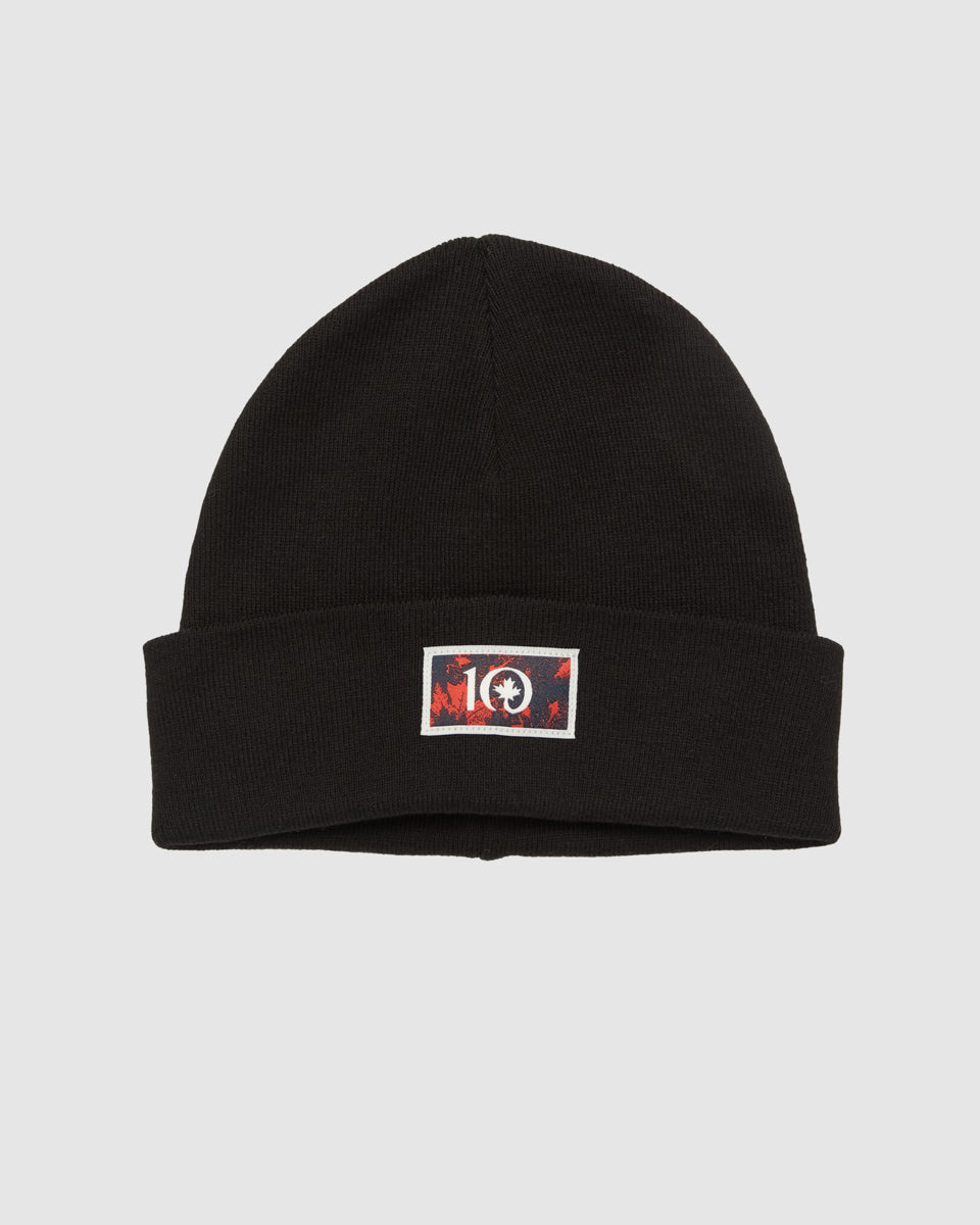 Tentree Kurt Maple Beanie - Meteorite Black Crimson
