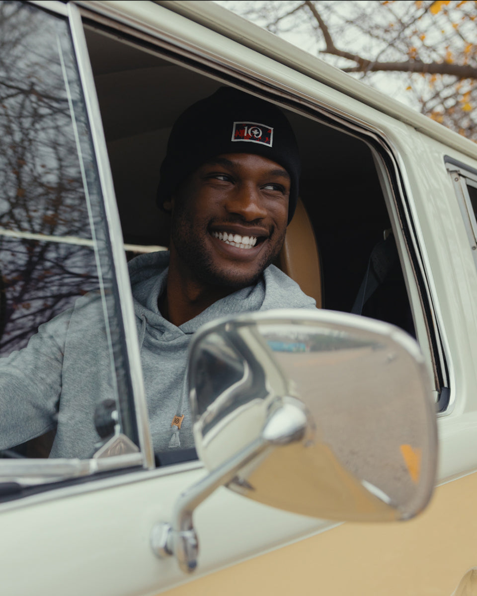 Tentree Kurt Maple Beanie - Meteorite Black Crimson